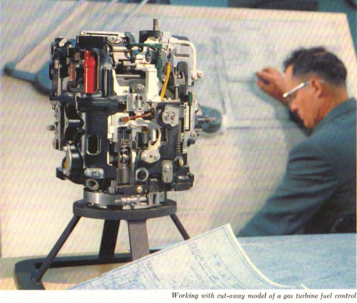 A Woodward jet engine fuel control cutaway.